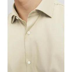Chemise homme beige en coton Tito