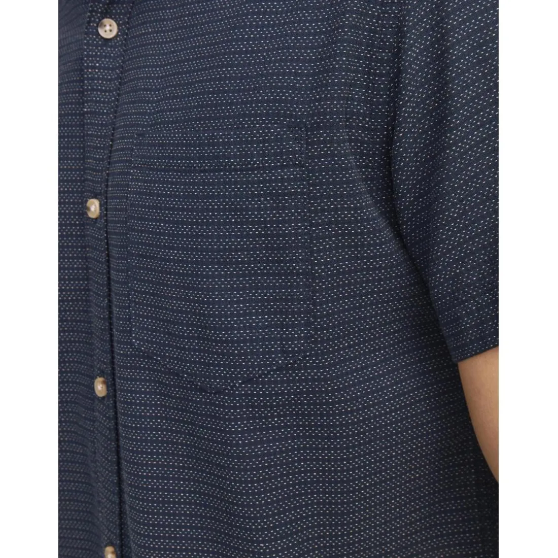 Chemise homme marine en coton