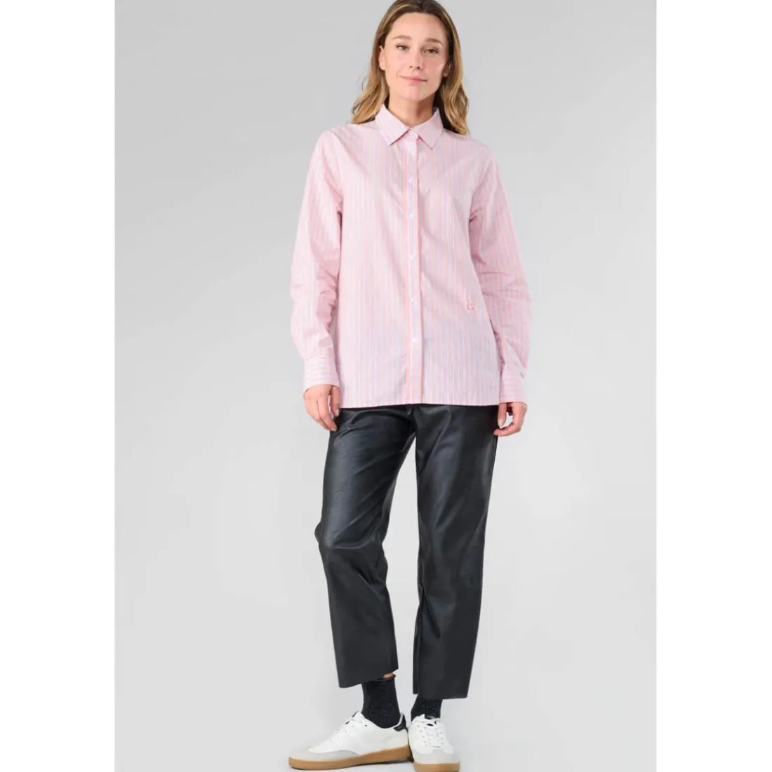 Chemise JAMA rose Page en coton