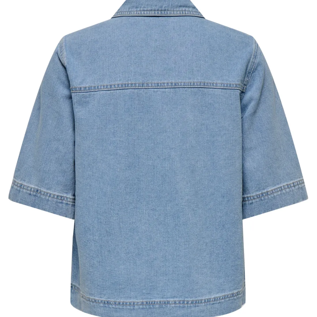 Chemise manche courte en Jean ONLBELLE - Bleu Clair Kaye