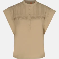 Chemise Manches Courtes EDDA en coton beige