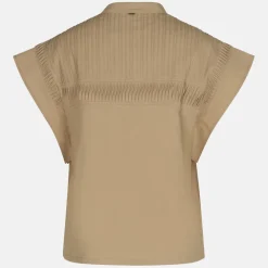 Chemise Manches Courtes EDDA en coton beige