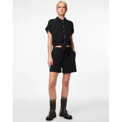 Chemise manches courtes en viscose Vinsty noire Zola