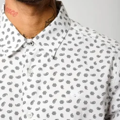 Chemise Manches Longues en coton BAYUN White blanc