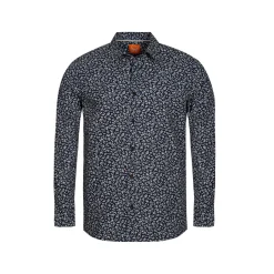 Chemise Manches Longues en coton BEVY bleu marine