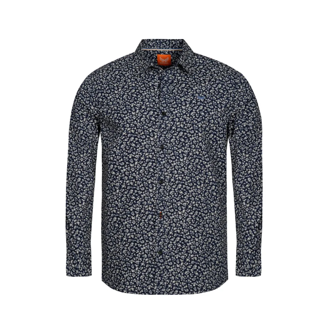 Chemise Manches Longues en coton BEVY bleu marine