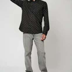 Chemise Manches Longues en coton BELIZ Black noir