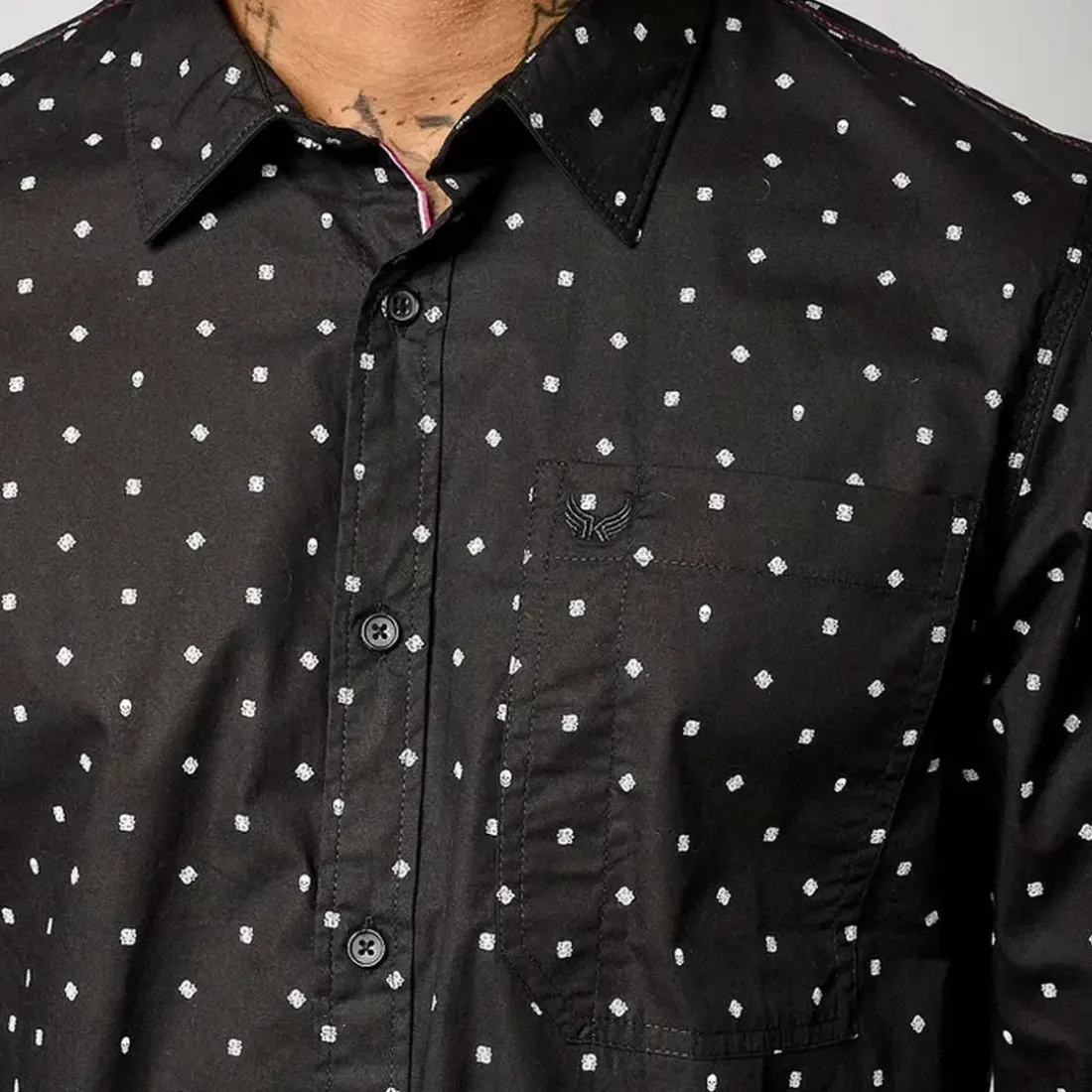 Chemise Manches Longues en coton BELIZ Black noir