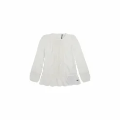 Chemise manches longues galon de dentelle fille Brianda Pepe Jeans - Blanc en viscose