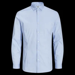 Chemise manches longues homme bleu ciel en coton