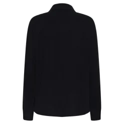 Chemise manches longues noir en viscose Vinsty Sara