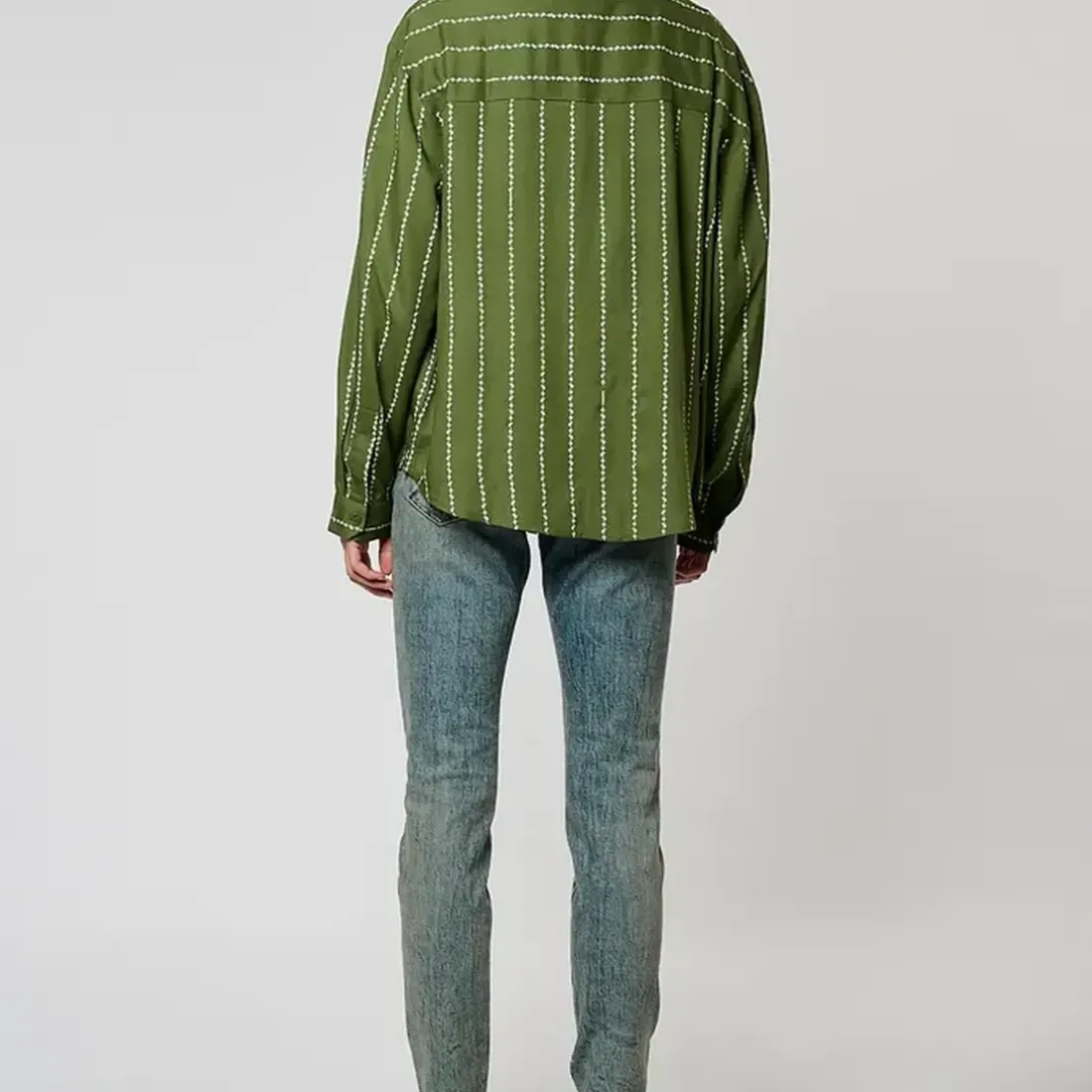 Chemise manches longues VERSO kaki en viscose