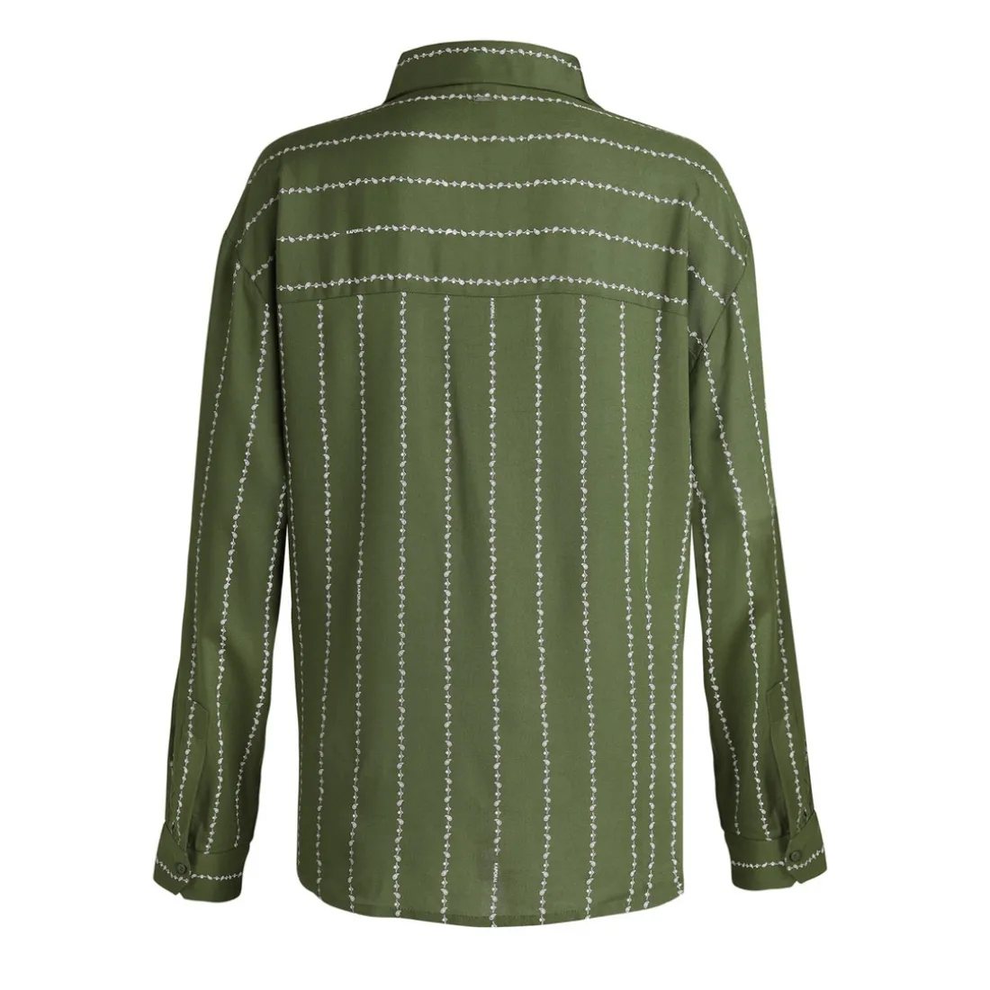 Chemise manches longues VERSO kaki en viscose