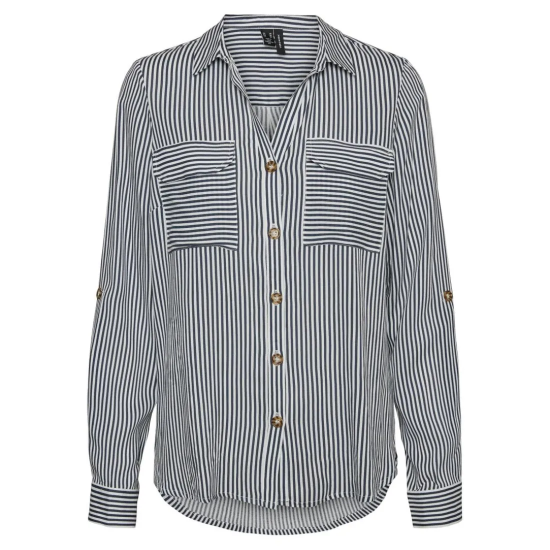 Chemise Regular Fit Rayures Col chemise Manches longues blanc