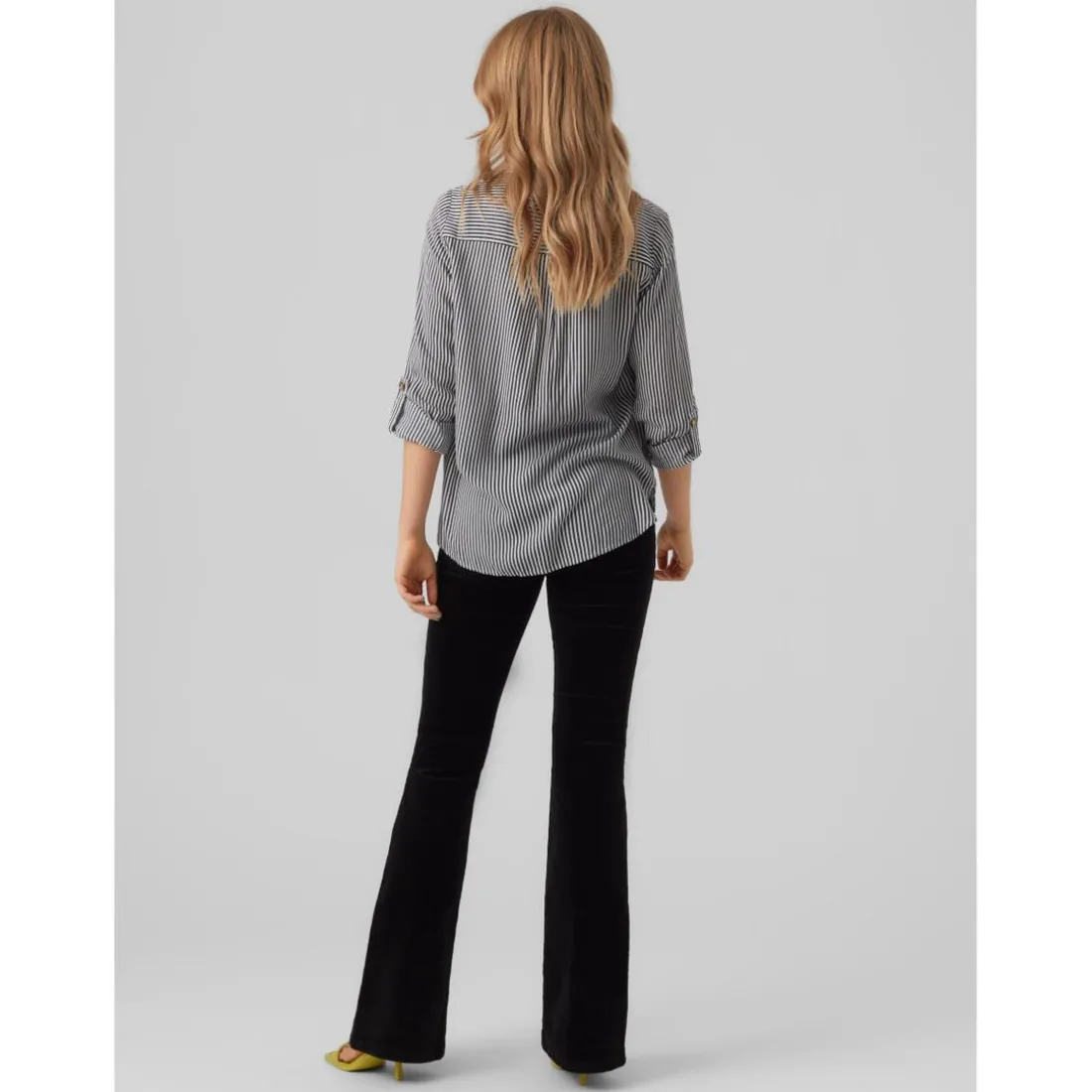 Chemises à rayures blanc en viscose Clara