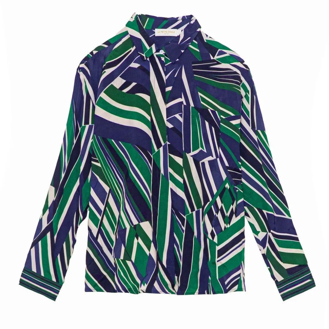 Chemisier CHANICE raye bleu en viscose
