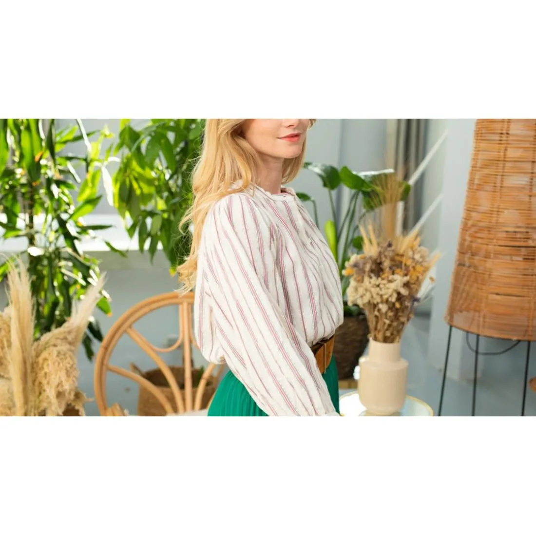 Chemisier NANDA écru en viscose