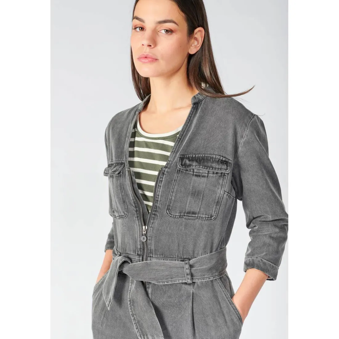 Combinaison carotte CHANCE noir en tencel