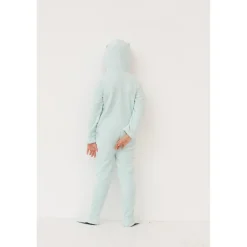 Combinaison manches longues bleu ciel en coton