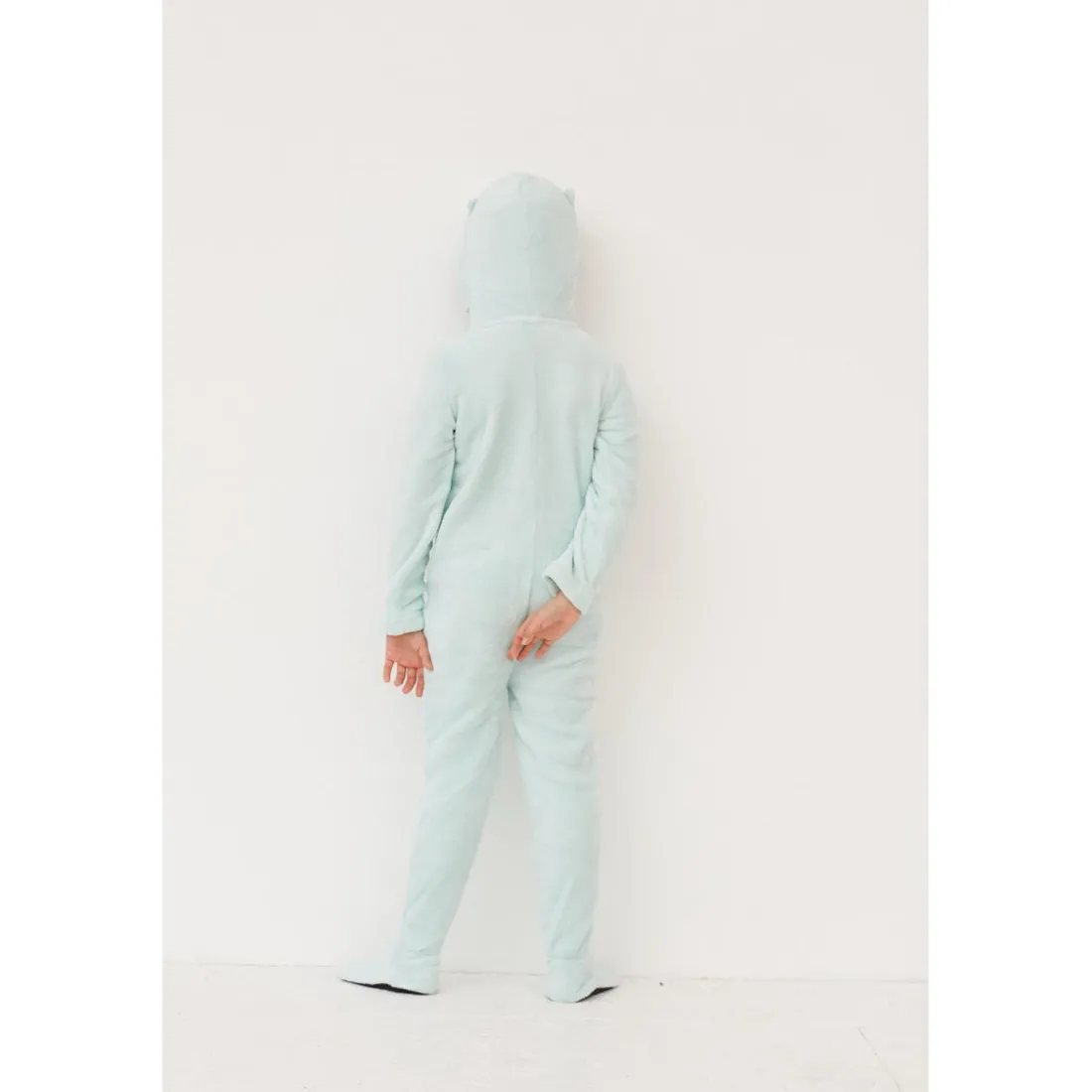 Combinaison manches longues bleu ciel en coton