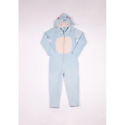 Combinaison Manches Longues fille - Bleu Clair et Blanc Licorne