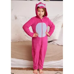Combinaison Manches Longues fille - Rose et Gris Licorne