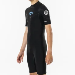Combinaison Surf Manches Courtes Garçon - Noire Rip Curl