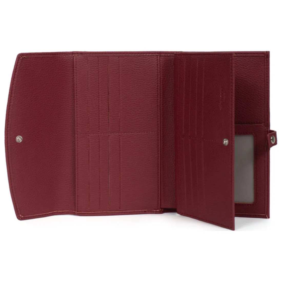 Compagnon de voyage Stop RFID Cuir MAYA Carmin rouge Isa