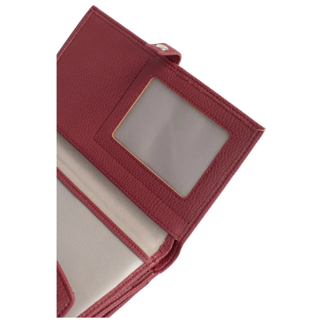 Compagnon de voyage Stop RFID Cuir MAYA Carmin rouge Isa