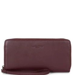 Compagnon Zippé bordeaux en cuir