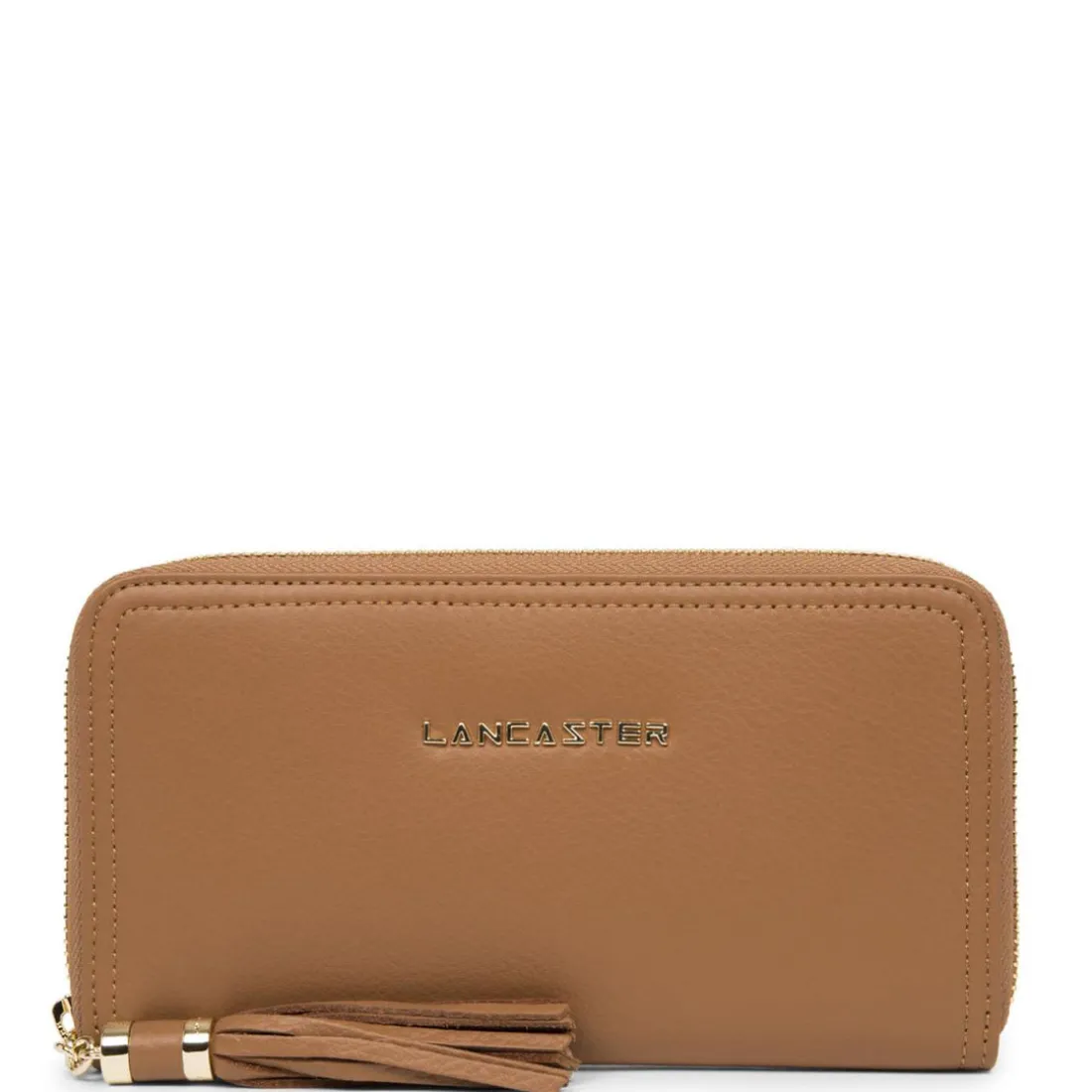 Compagnon Zippé autour MADEMOISELLE ANA marron en cuir