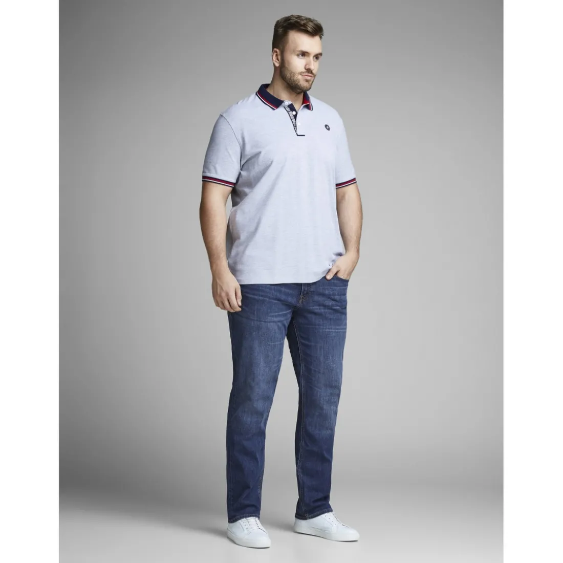 Coupe slim droite Slim Fit Bleu