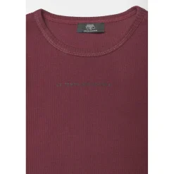 Crop top fille Virginia bordeaux rouge en coton