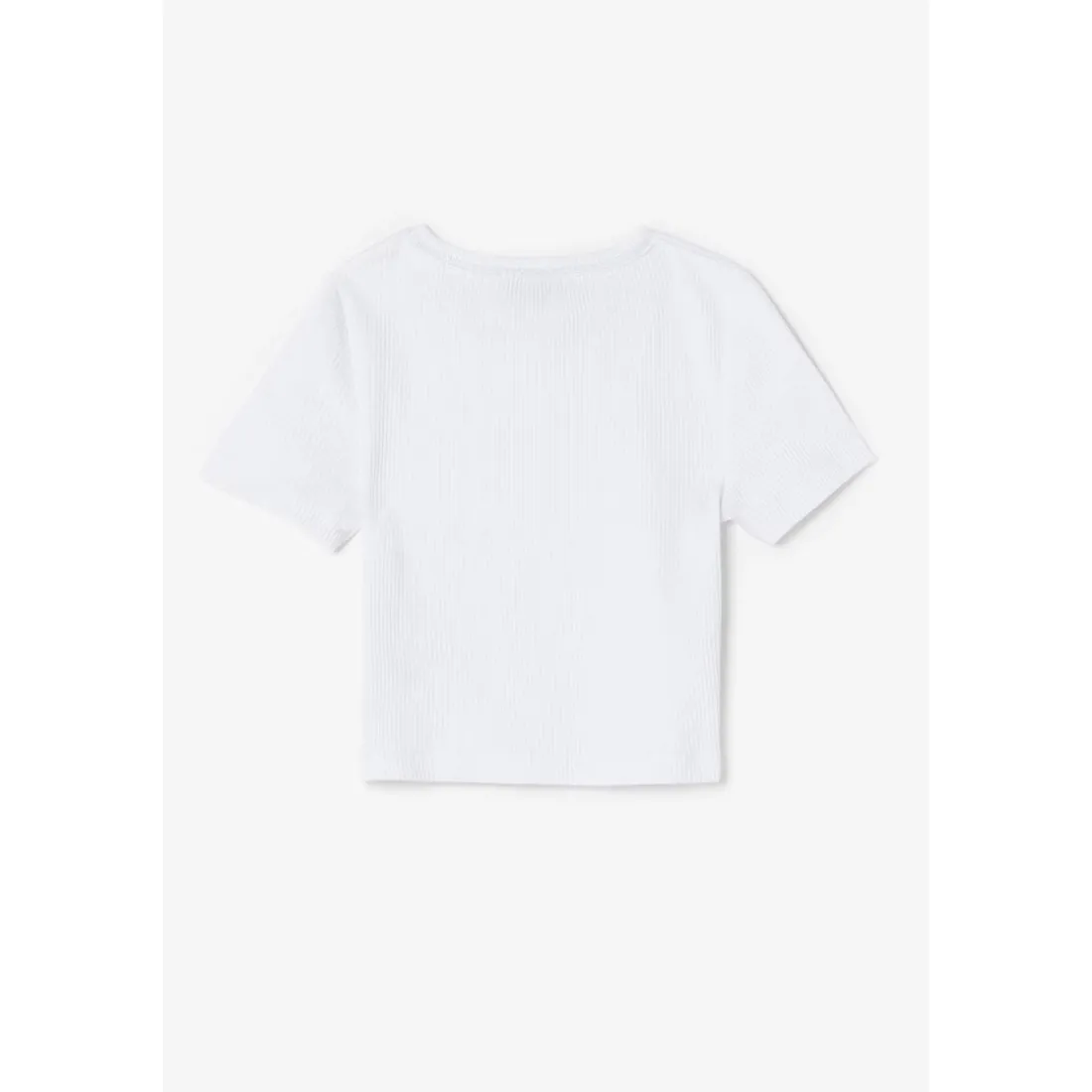 Crop top fille Yukongi blanc en coton