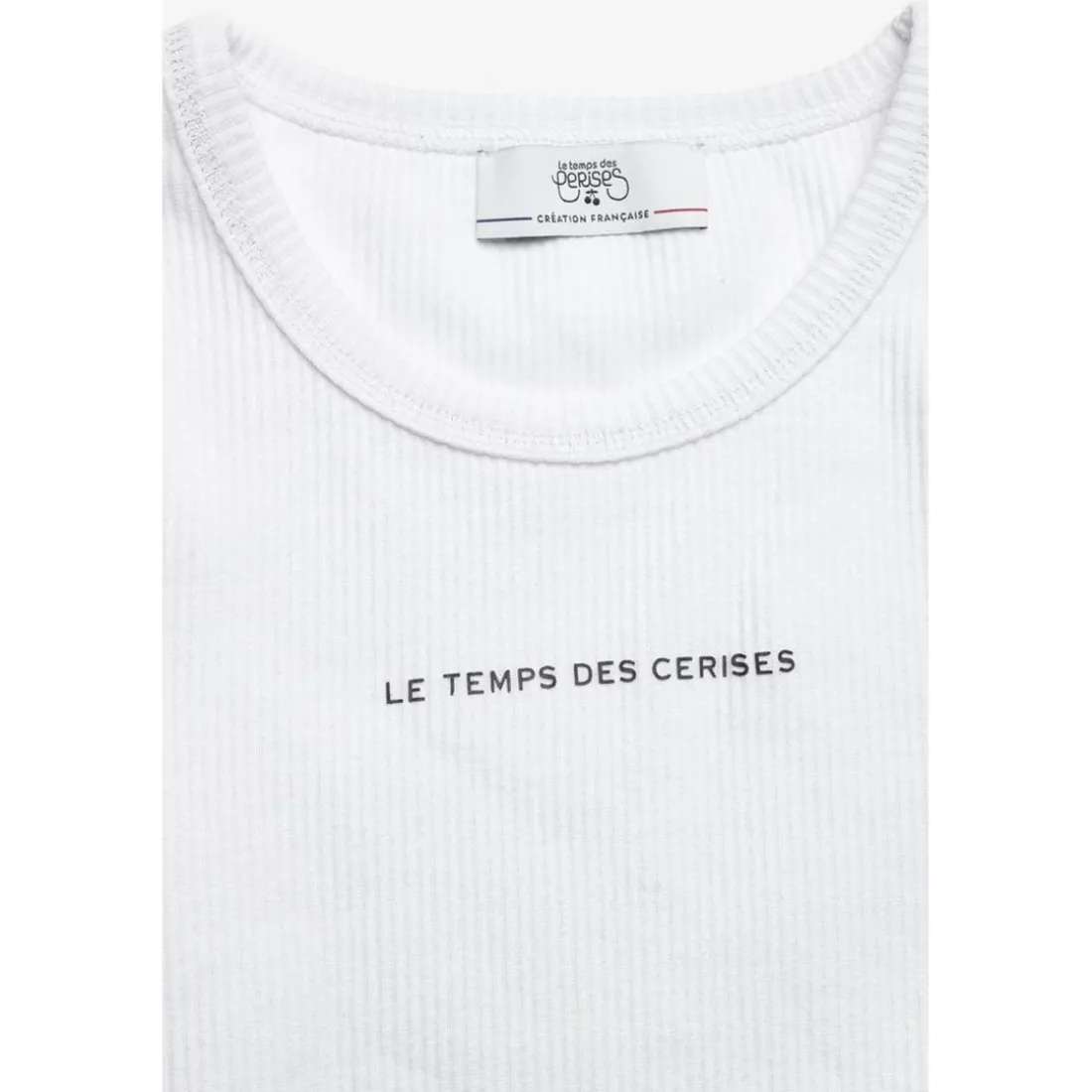 Crop top fille Yukongi blanc en coton