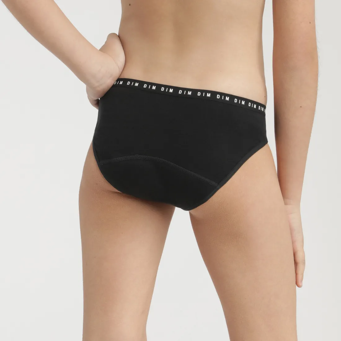 Culotte flux moyen - Noire Dim en coton