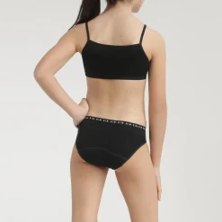 Culotte flux moyen - Noire Dim en coton