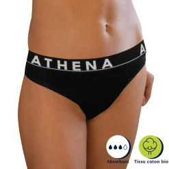 Culotte pour les règles Easy Color fille coton issu de l'agriculture biologique Athena noir