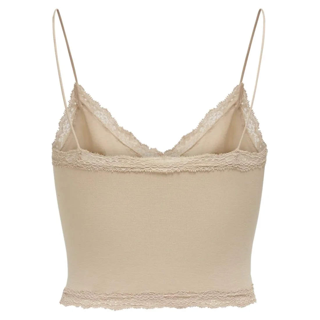 Débardeur à fines bretelles beige Lola
