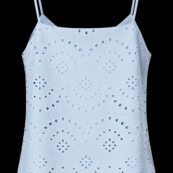 Débardeur à motifs brodés Vilde bleu ciel en coton Kai