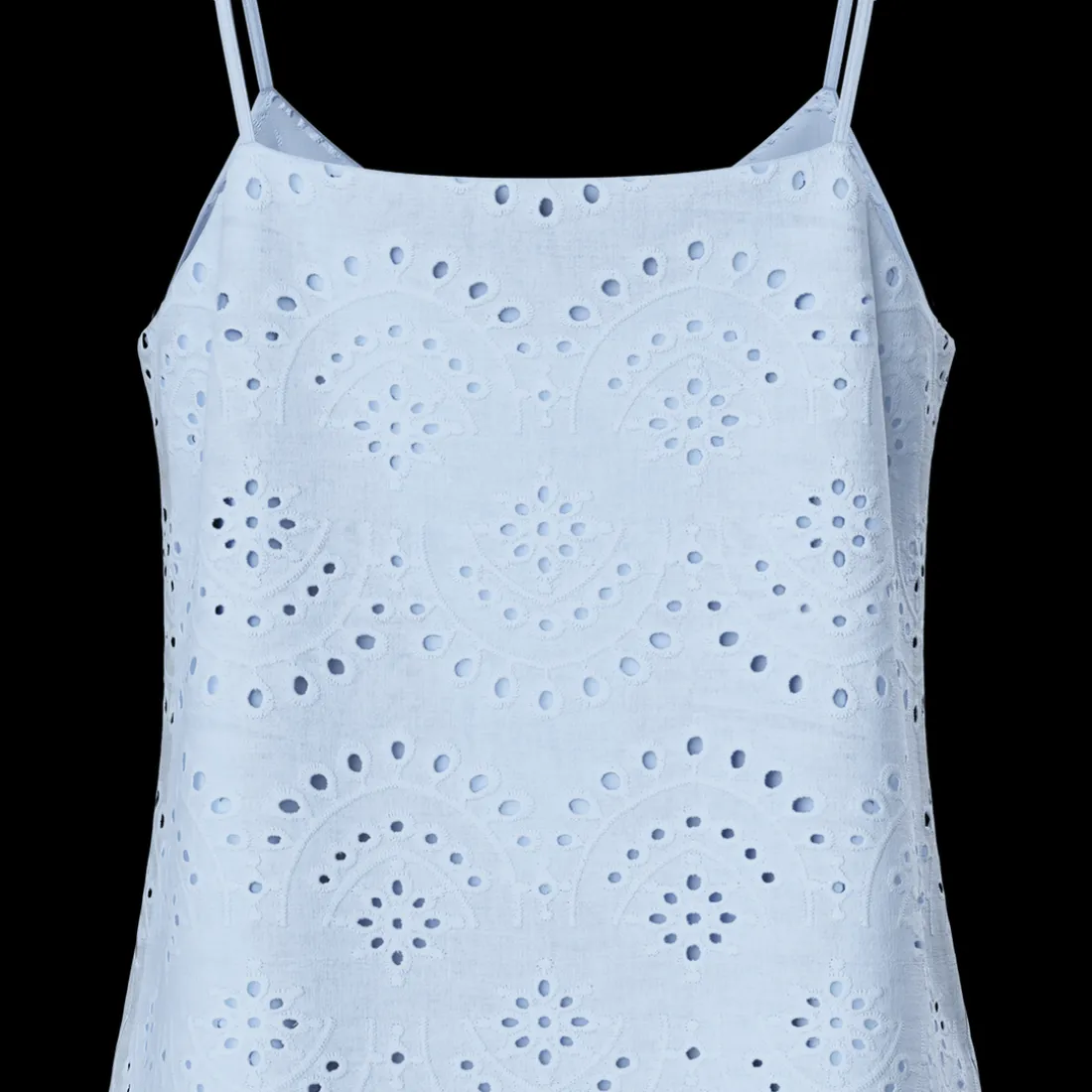 Débardeur à motifs brodés Vilde bleu ciel en coton Kai
