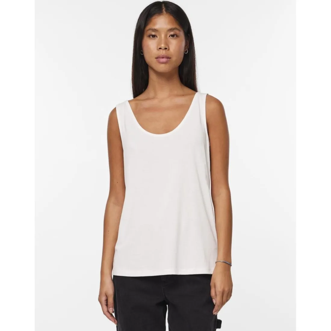 Débardeur col en u blanc Zara