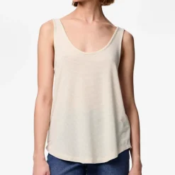 Débardeur en viscose lurex Billo blanc Lina