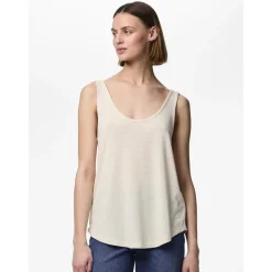 Débardeur en viscose lurex Billo blanc Lina