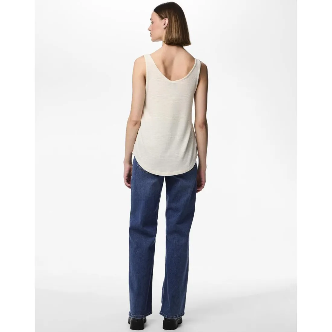 Débardeur en viscose lurex Billo blanc Lina