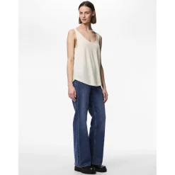 Débardeur en viscose lurex Billo blanc Lina