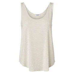 Débardeur en viscose lurex Billo blanc Lina
