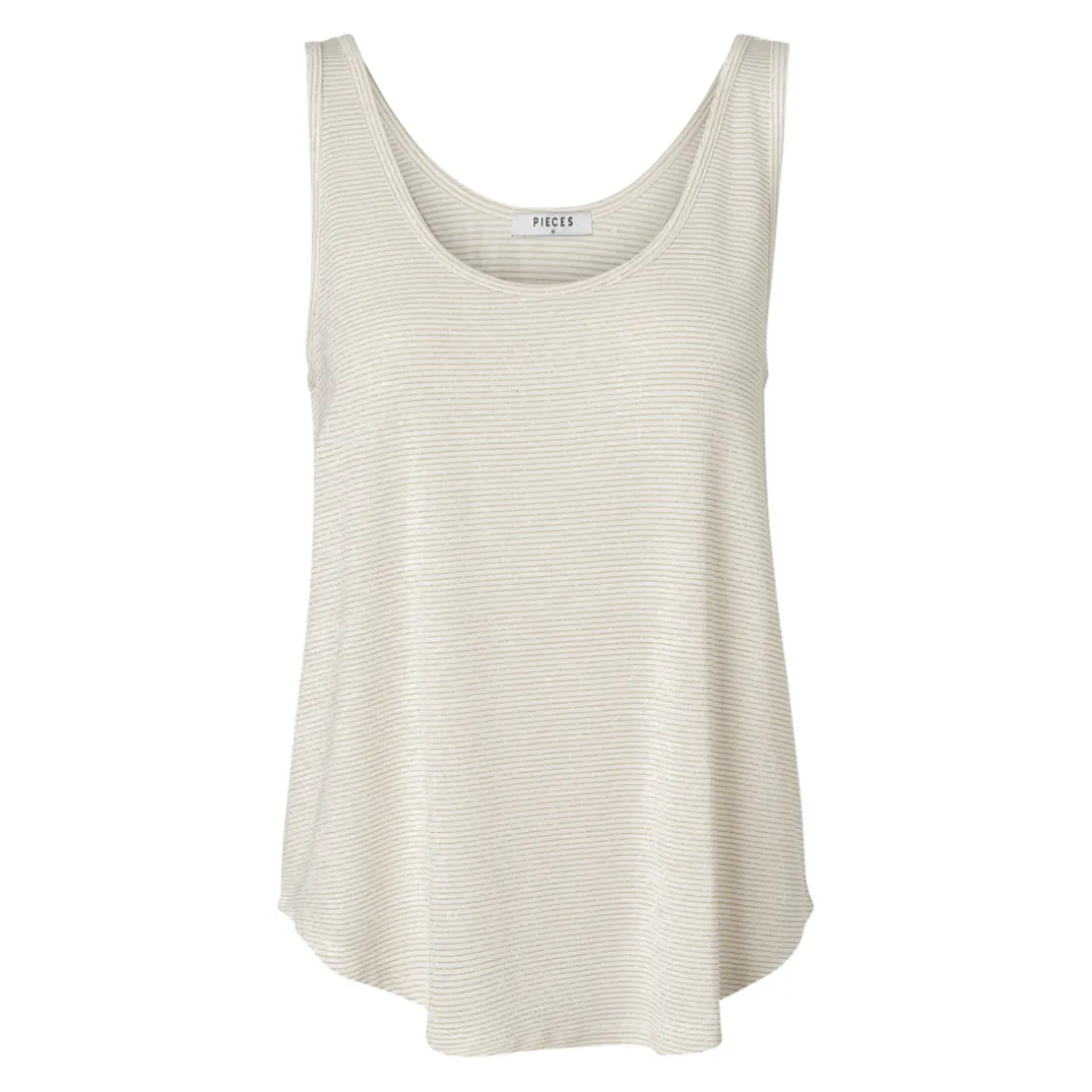 Débardeur en viscose lurex Billo blanc Lina