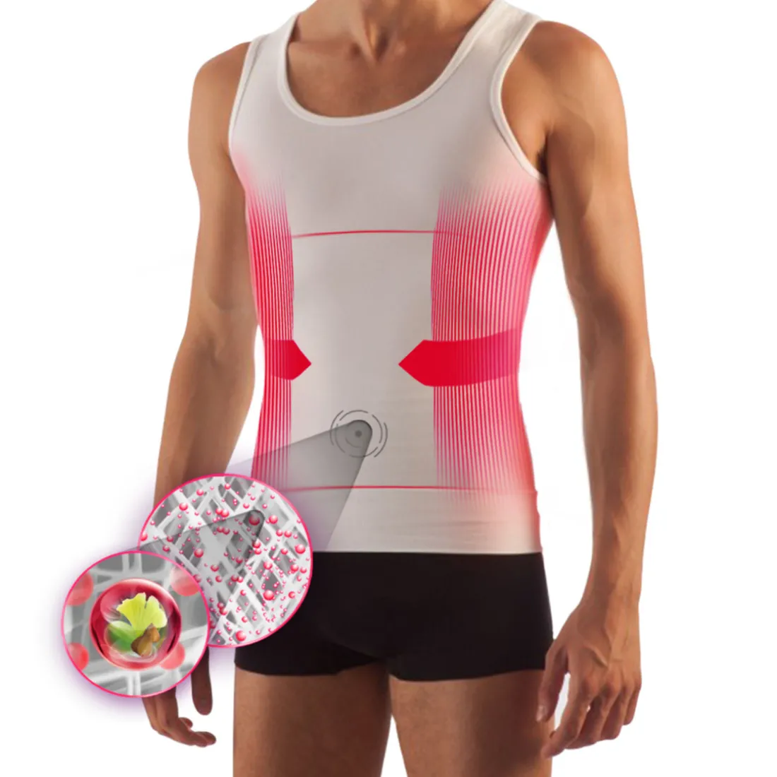 Débardeur Gainant Minceur homme Blanc Lytess
