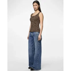 Débardeur imprimé KitteTank Top noir en coton Opal